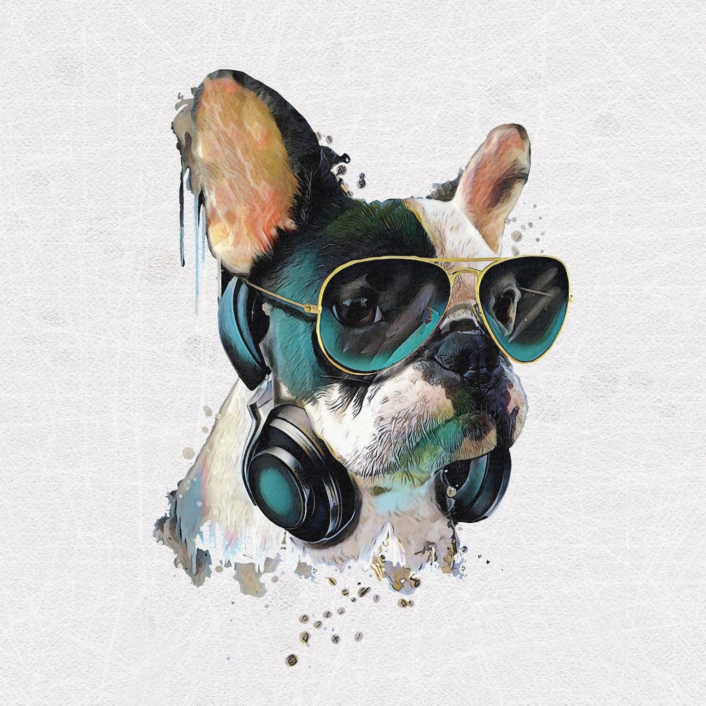 FÖRHANDSBOKNING! PANEL 55X73CM ÖGLAD COLLEGE - LJUSGRÅTT MATCHTYG COOL HUND