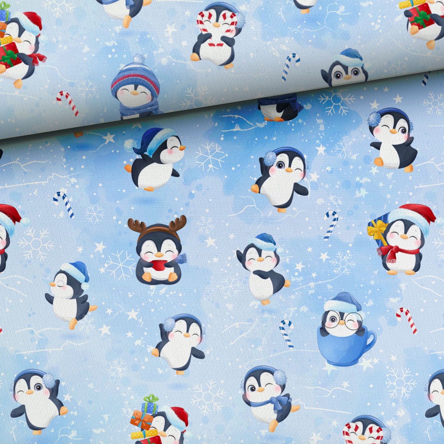 SISTA BITEN CA 220CM ÖGLAD COLLEGE - XMAS PENGUINS