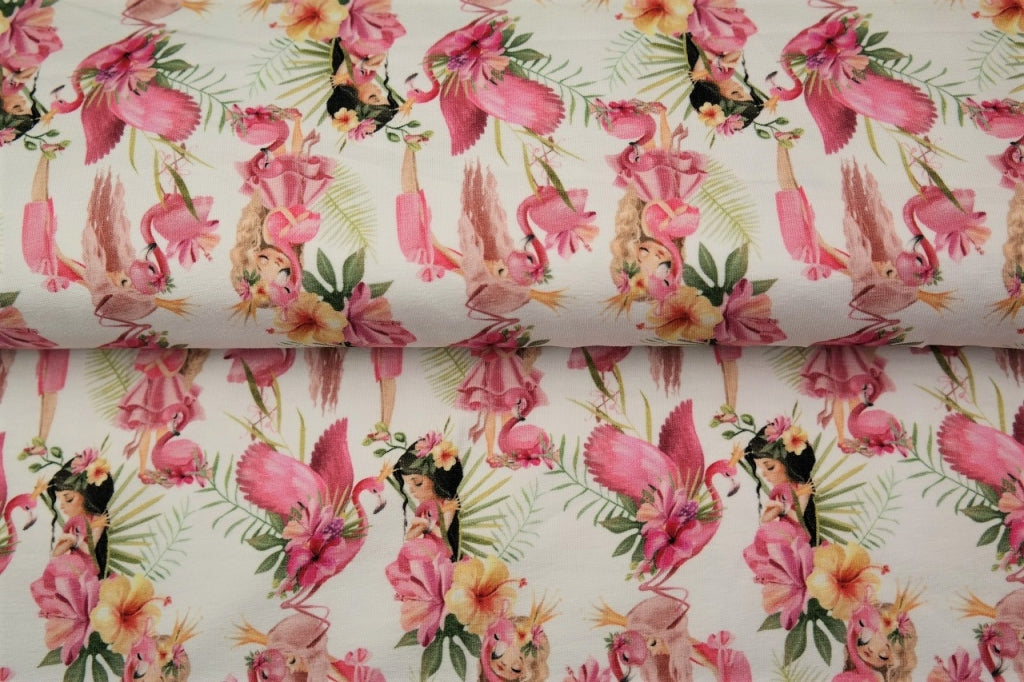 LR 50% JERSEY - FLAMINGO & GIRLS