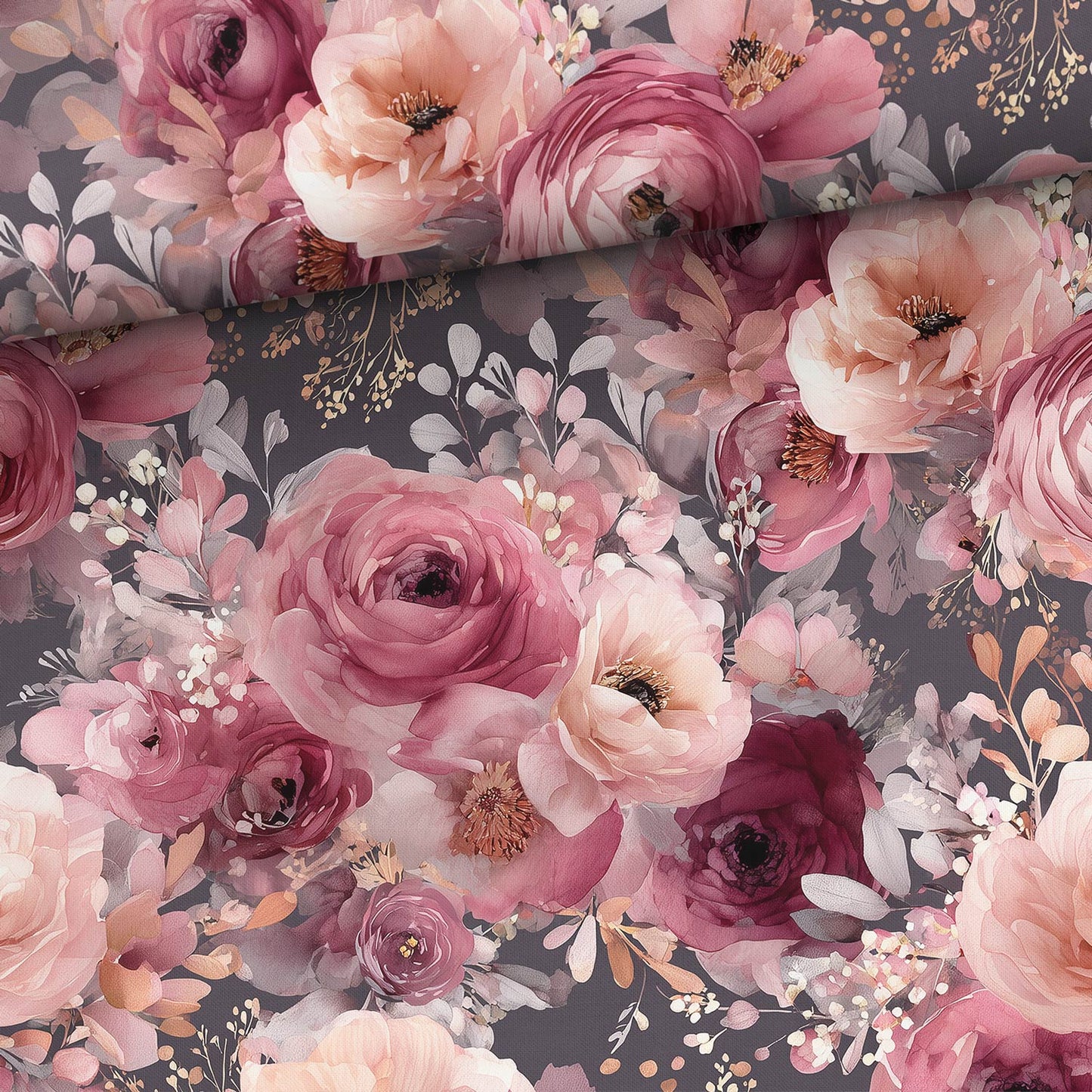 FÖRHANDSBOKNING! VÄVD BOMULL - ROSOR