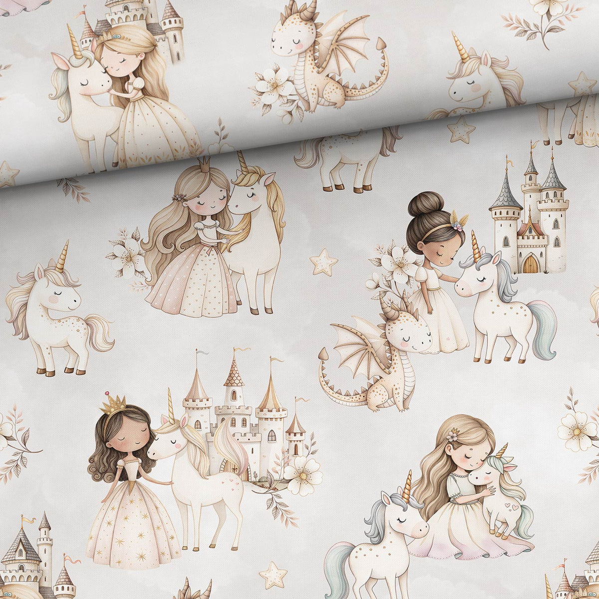FÖRHANDSBOKNING! VÄVD BOMULL - BEIGE PRINSESSOR