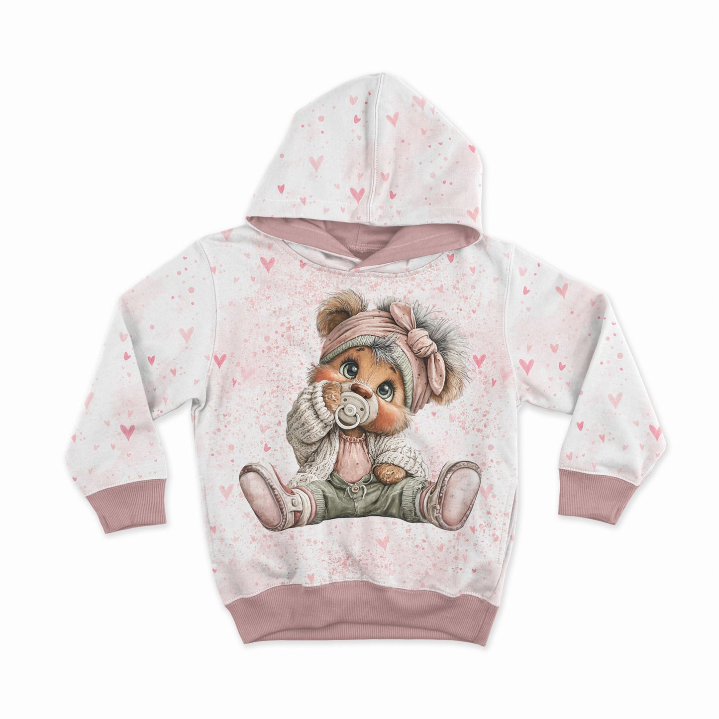 SISTA BITEN 30%! ÖGLAD COLLEGE - SMÅ ROSA HJÄRTAN 71CM