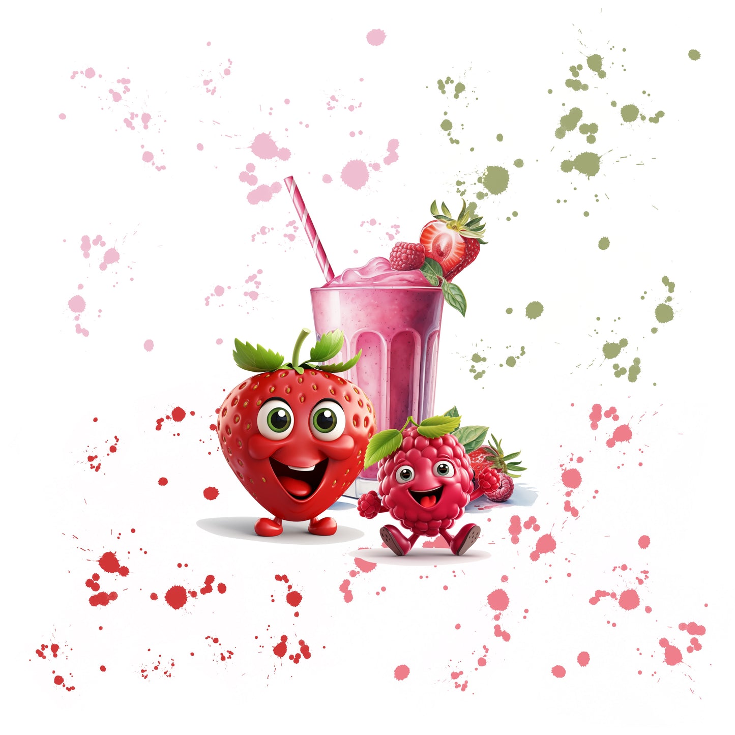 LR 60% PANEL JERSEY - SMOOTHIE FEST JORDGUBB & HALLON