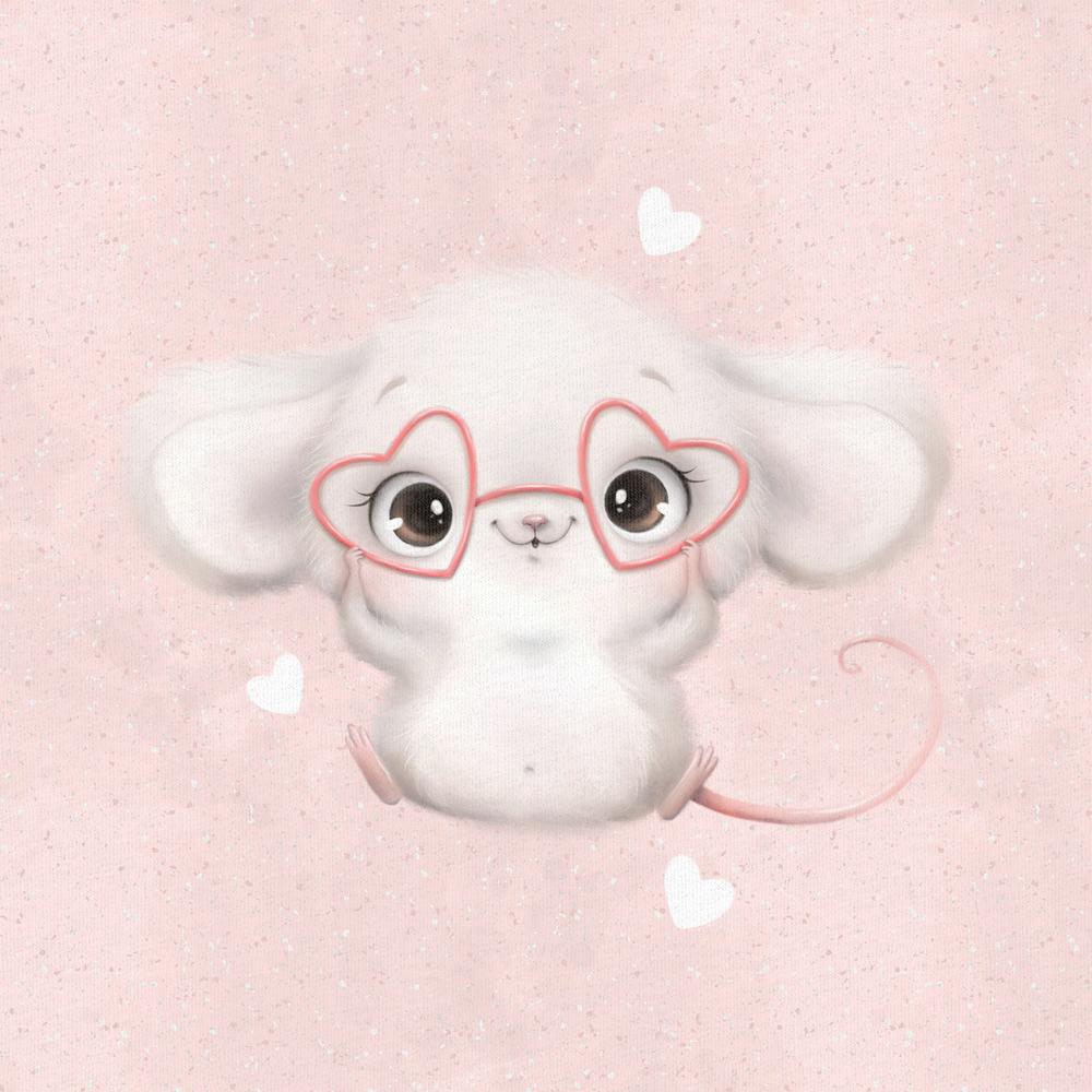 LR 40% PANEL ÖGLAD COLLEGE - LITTLE SWEETIES LIGHTPINK MOUSE
