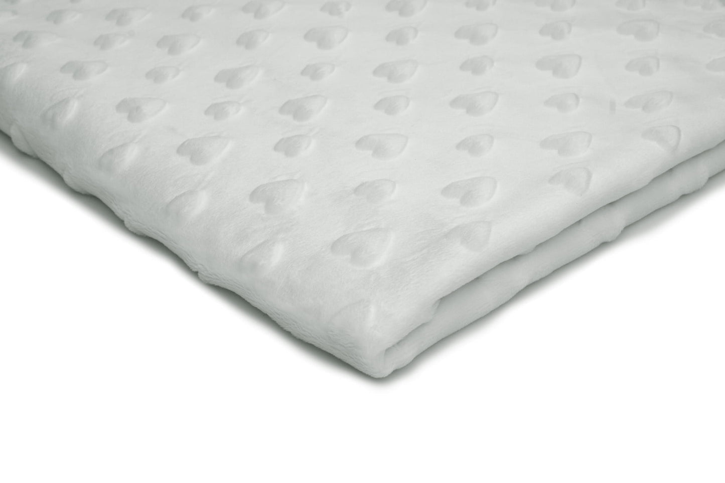 SISTA BITEN! MINKY HJÄRTA VIT 107CM