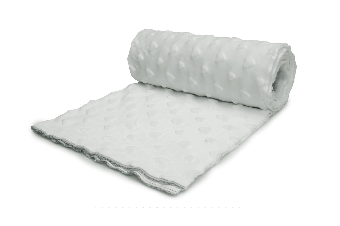 SISTA BITEN! MINKY HJÄRTA VIT 107CM