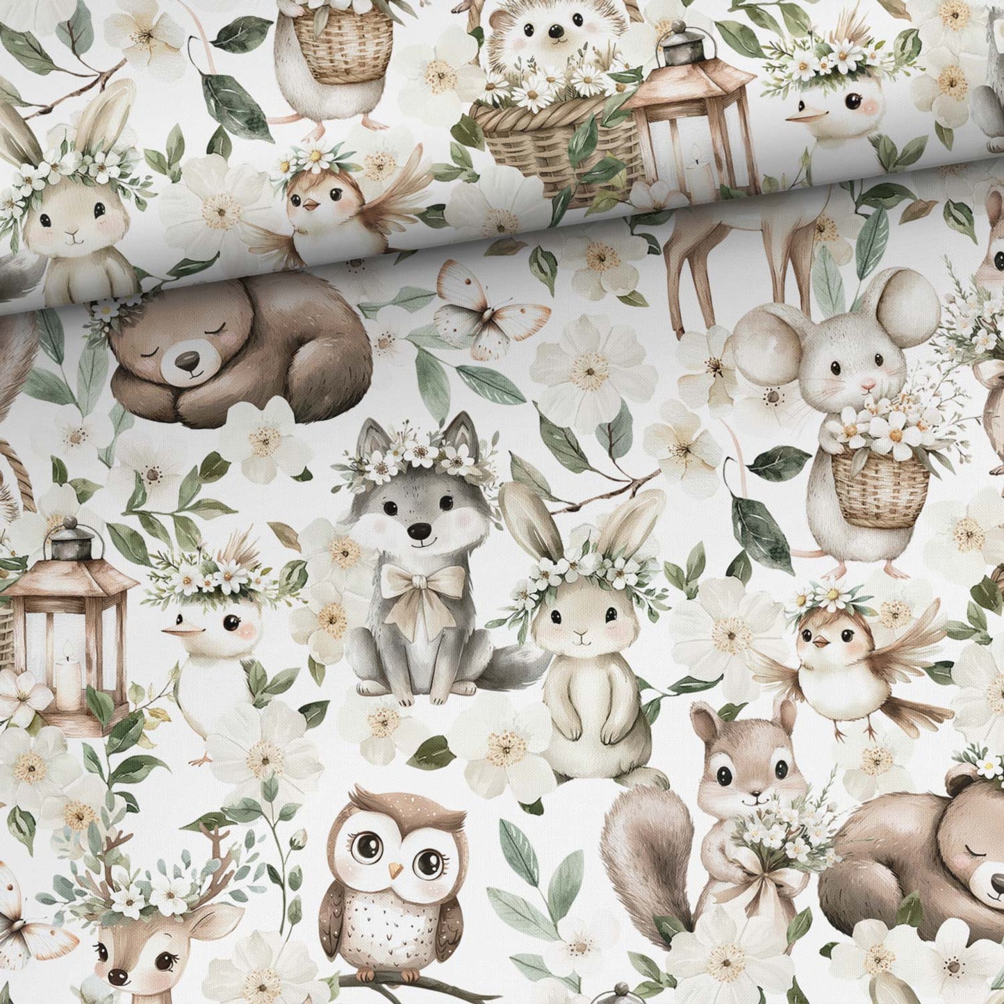 FÖRHANDSBOKNING! VÄVD BOMULL - BLOMSTERDJUREN