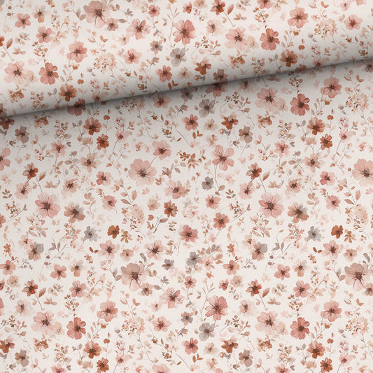 FÖRHANDSBOKNING! VÄVD BOMULL - SMÅ SMÅ BLOMMOR