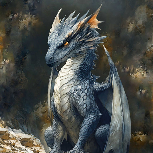 FÖRHANDSBOKNING! PANEL 55X73CM ÖGLAD COLLEGE - STOR BLÅ DRAKE