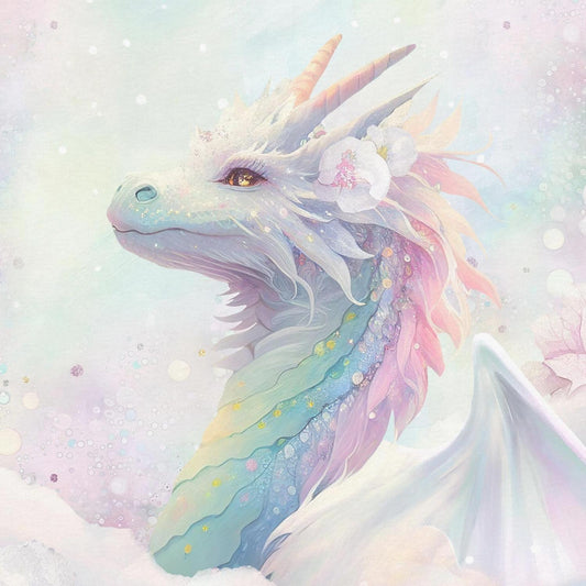 FÖRHANDSBOKNING! PANEL 55X73CM ÖGLAD COLLEGE - MAGISKA DRAKEN MATCHTYG AMBER MED BLOMMA