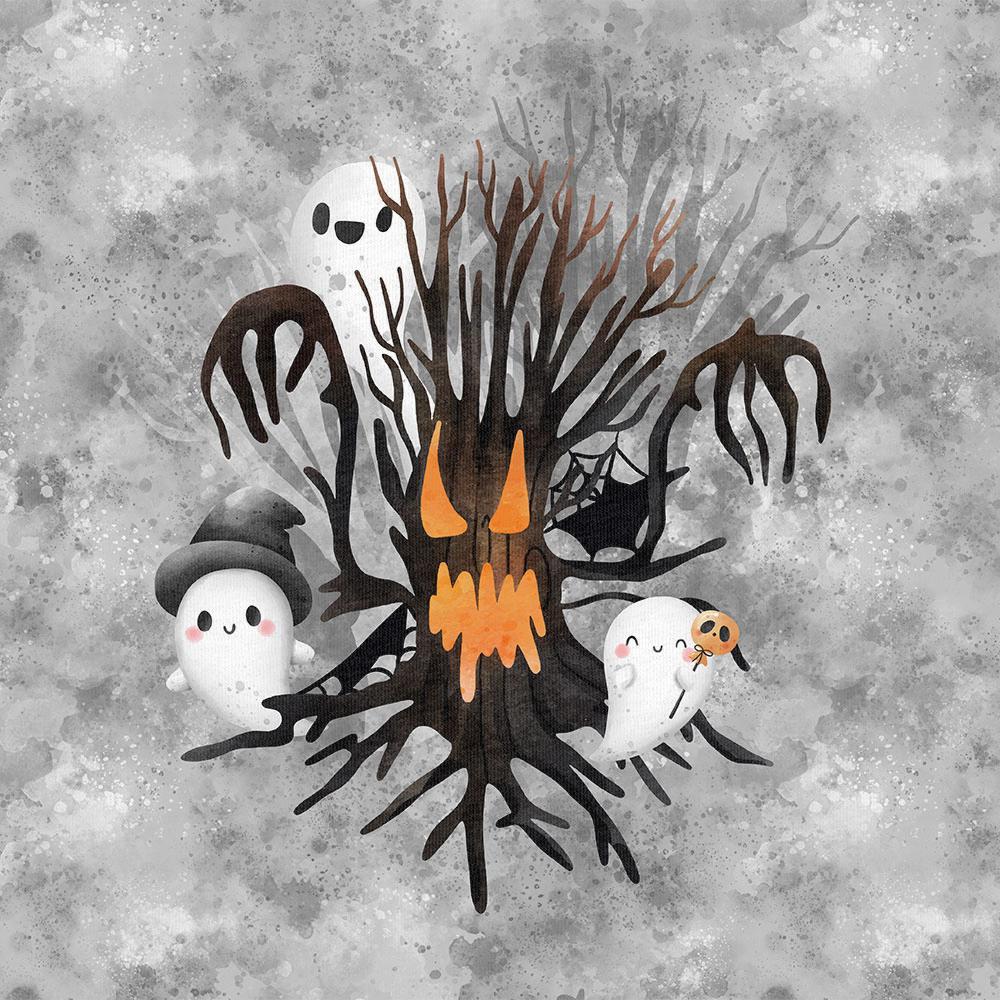 FÖRHANDSBOKNING! PANEL ÖGLAD COLLEGE - HALLOWEEN MÖRK SKOG 3 VITA SPÖKEN & TRÄD