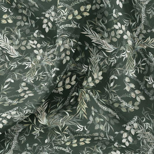 SISTA BITEN 40%! SATINVÄVD BOMULL - GREENISH GREEN 85CM