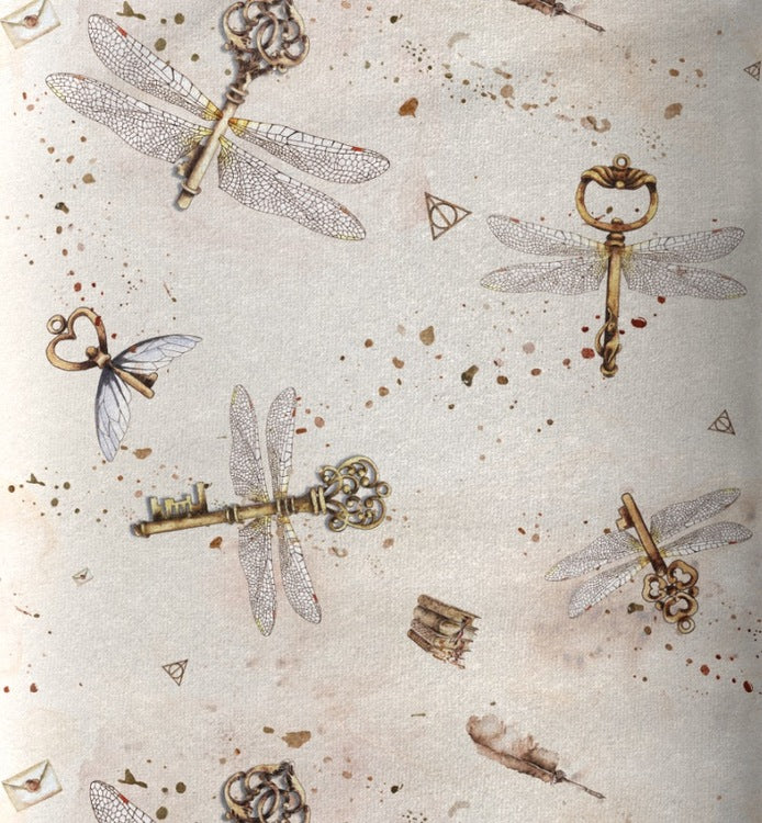 SISTA BITEN 40%! SATINVÄVD BOMULL - MAGIC DRAGONFLY 200CM