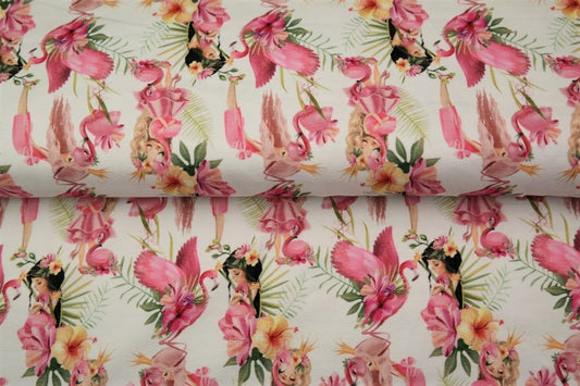 LR 60% JERSEY - FLAMINGO & GIRLS