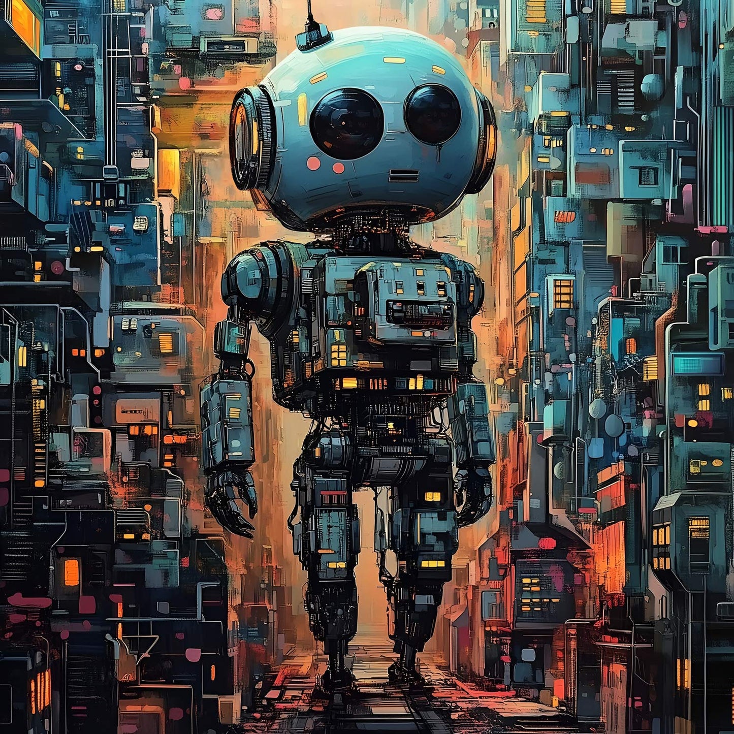 FÖRHANDSBOKNING! PANEL 55X73CM ÖGLAD COLLEGE - CYBERCITY ROBOT