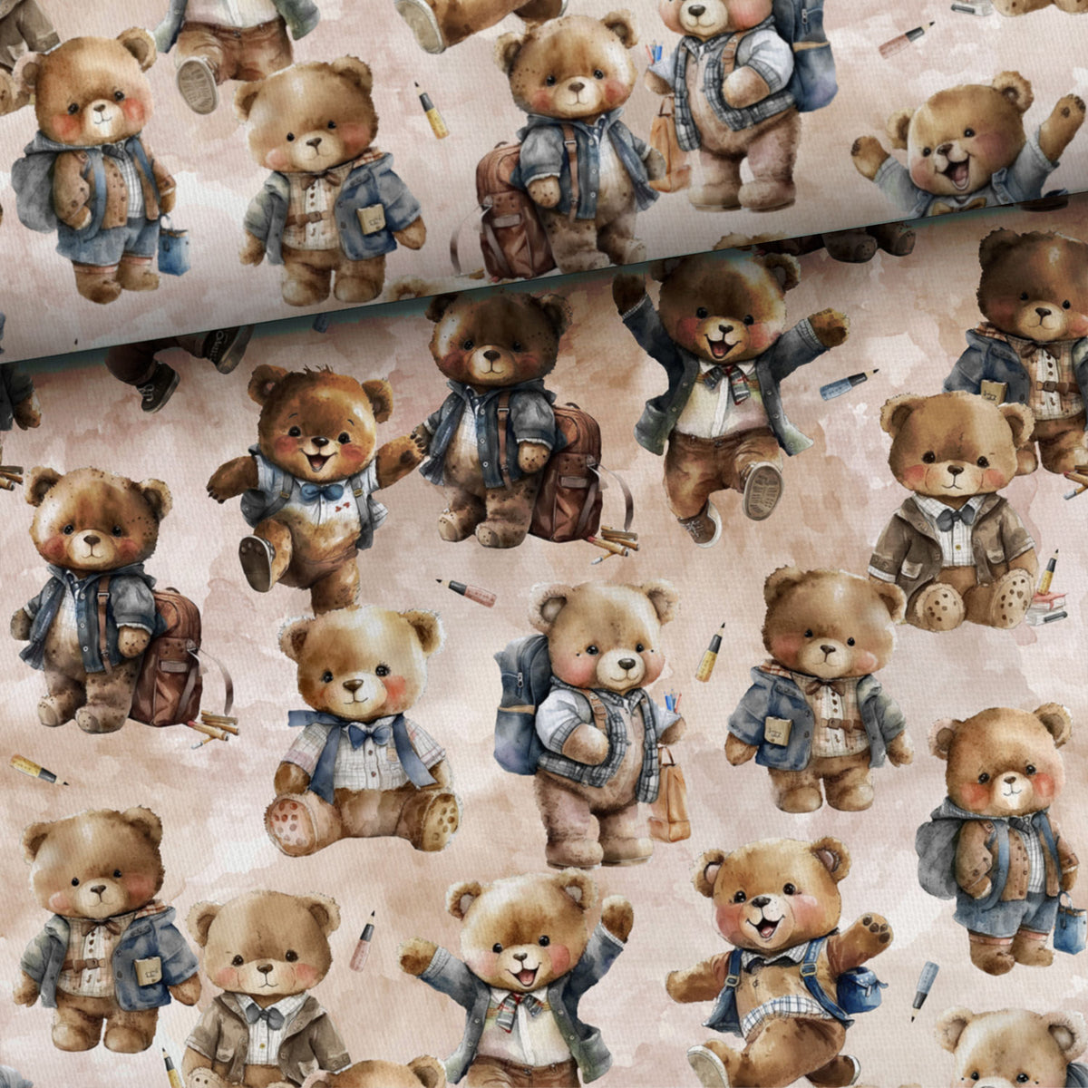 FÖRHANDSBOKNING! VÄVD BOMULL - TEDDYBJÖRNAR