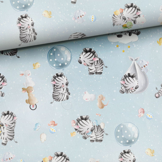 NYHET! BOMULLSATIN - BABY ZEBRA