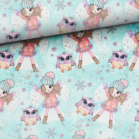 SISTA BITEN 50% ÖGLAD COLLEGE - SNOW GIRL AND OWL 164CM