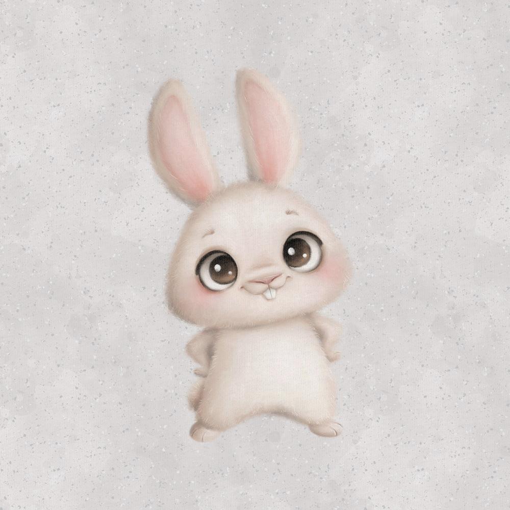 LR 40% PANEL ÖGLAD COLLEGE - LITTLE SWEETIES GRAY BUNNY