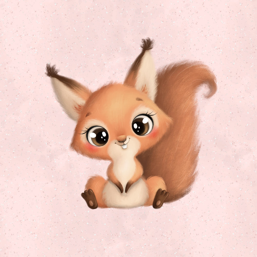LR 40% PANEL ÖGLAD COLLEGE - LITTLE SWEETIES LIGHTPINK SQUIRREL