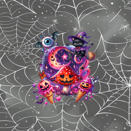 LR 50% PANEL JERSEY - PURPLE HALLOWEEN PANEL