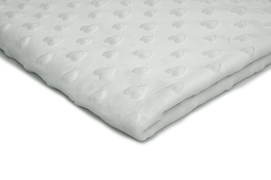 SISTA BITEN! MINKY HJÄRTA VIT 107CM